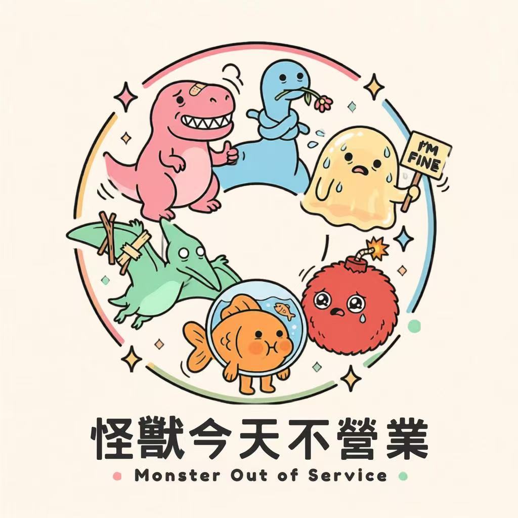 怪獸今天不營業 Monster Out of Service — 源昇教育 IP 角色